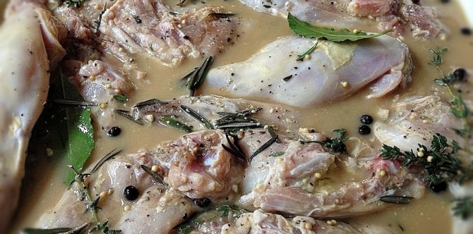 мясо в маринаде