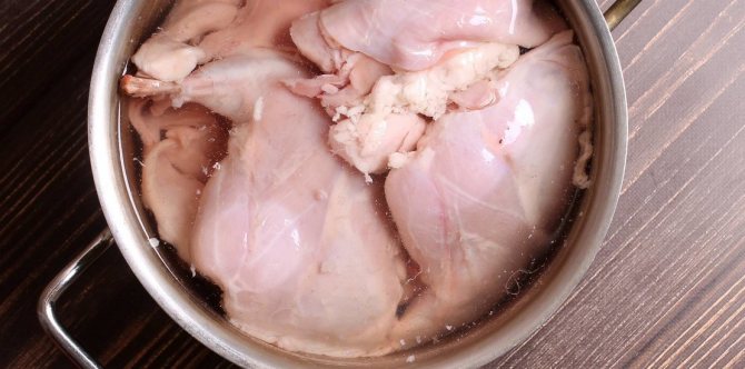 мясо зайца в воде