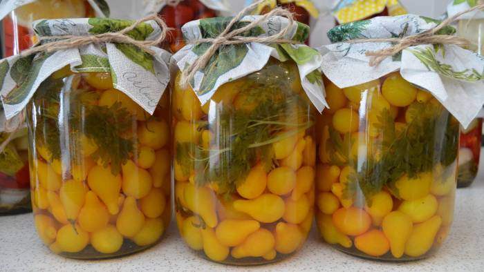 Что можно приготовить на зиму из желтых помидоров