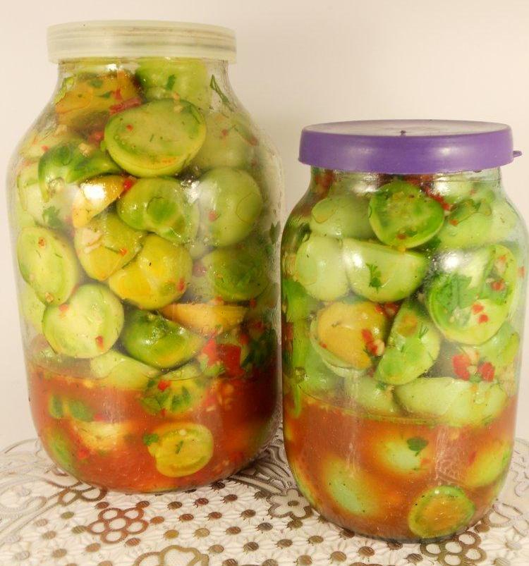 Квашение зеленых помидоров в домашних условиях