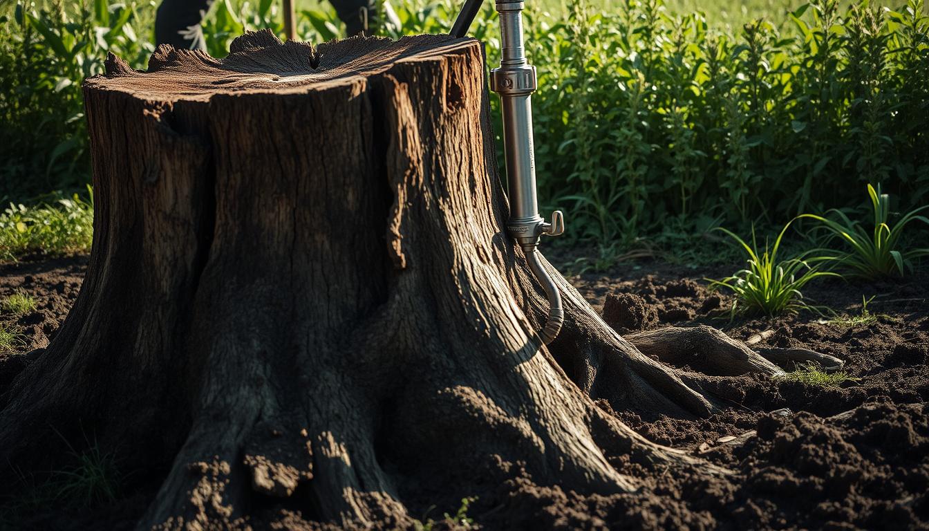 Корчевание пня